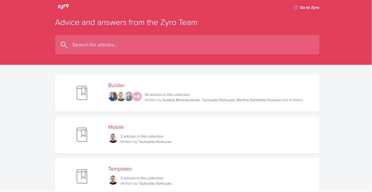 support zyro